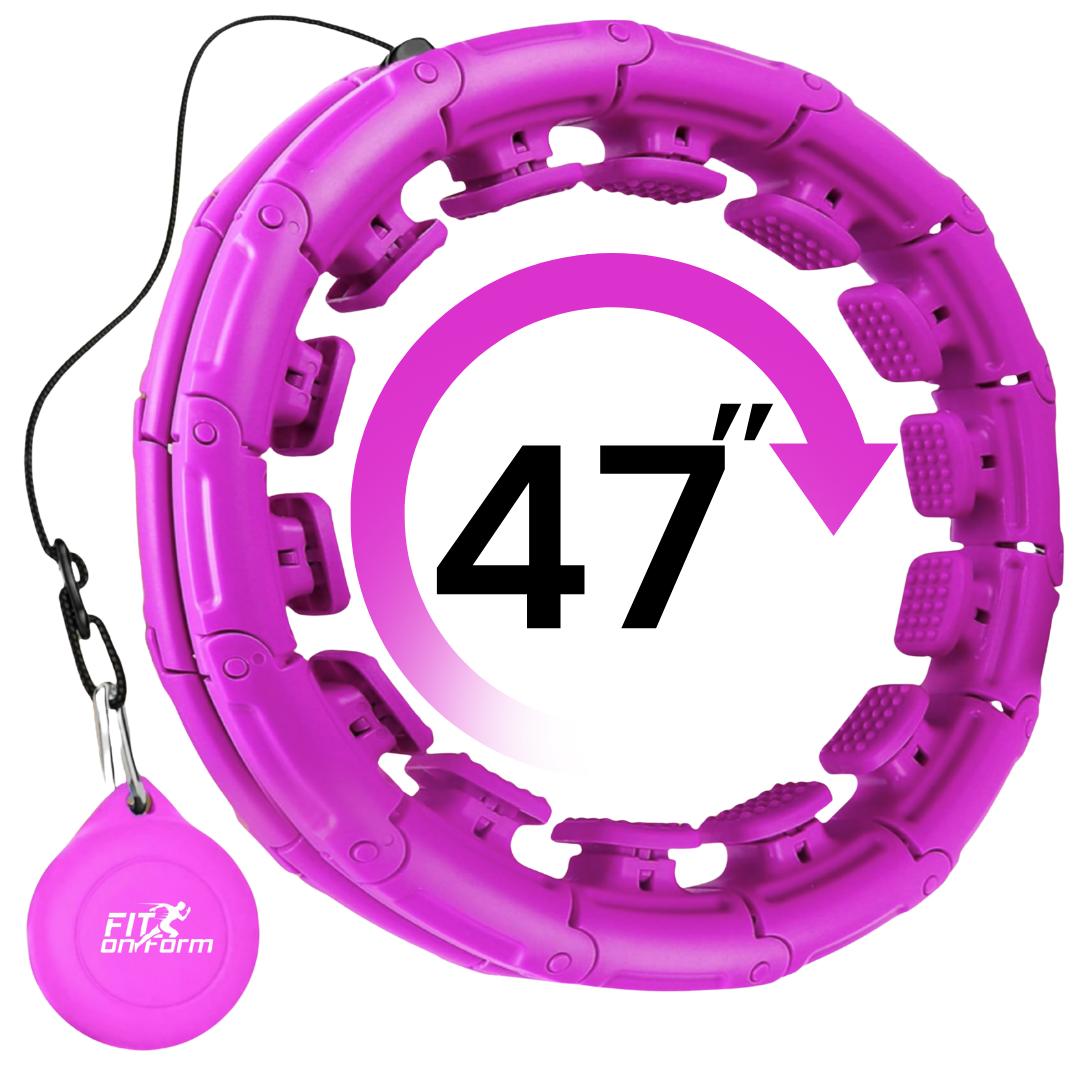 Infinity Weighted Hula Fitness Hoop for Adults Weight Loss, Smart Exercise Hola Circle Hoop for Women Abs Workout (PURPLE)