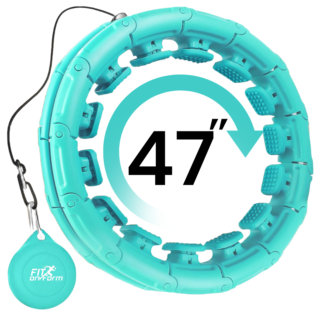 Infinity Weighted Hula Fitness Hoop for Adults Weight Loss, Smart Exercise Hola Circle Hoop for Women Abs Workout (GREEN)