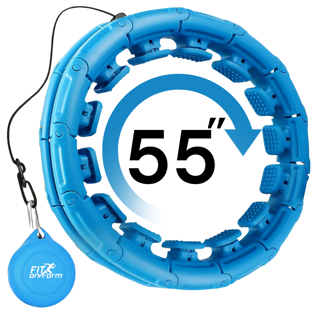 Infinity Weighted Hula Fitness Hoop for Adults Weight Loss, Smart Exercise Hola Circle Hoop for Women Abs Workout (BLUE)