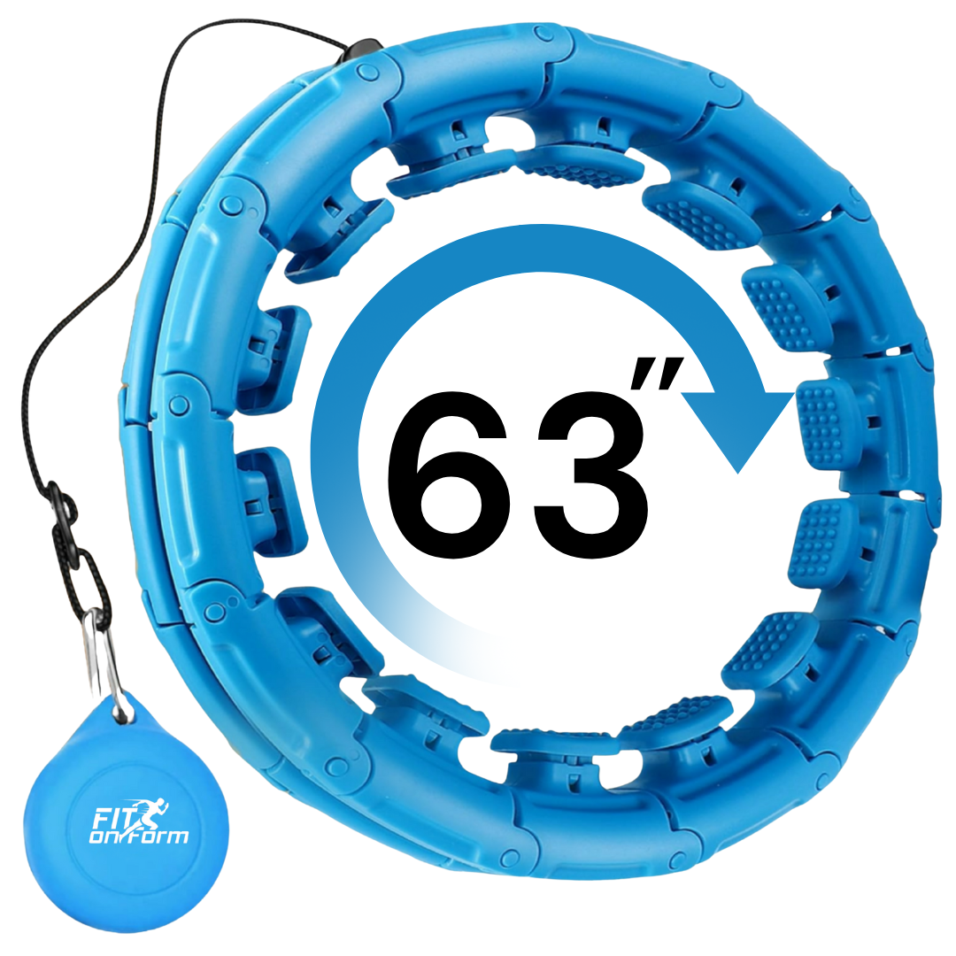Infinity Weighted Hula Fitness Hoop for Adults Weight Loss, Smart Exercise Hola Circle Hoop for Women Abs Workout (BLUE)